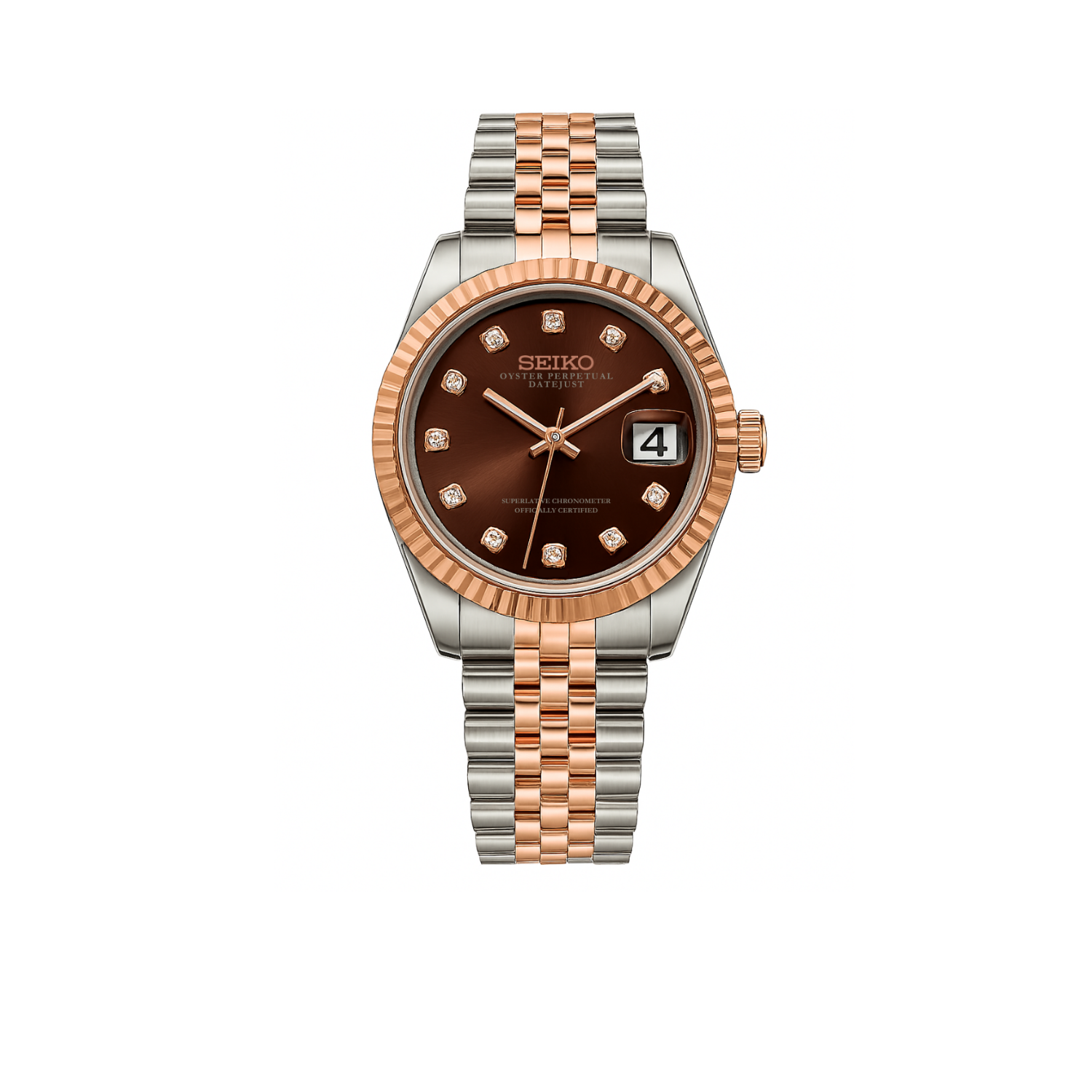 TwoTone rose gold Datejust Seiko mod