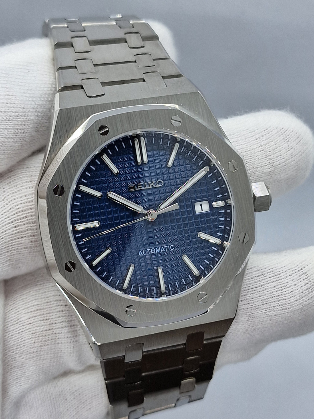 Blue Royal Oak Seiko mod