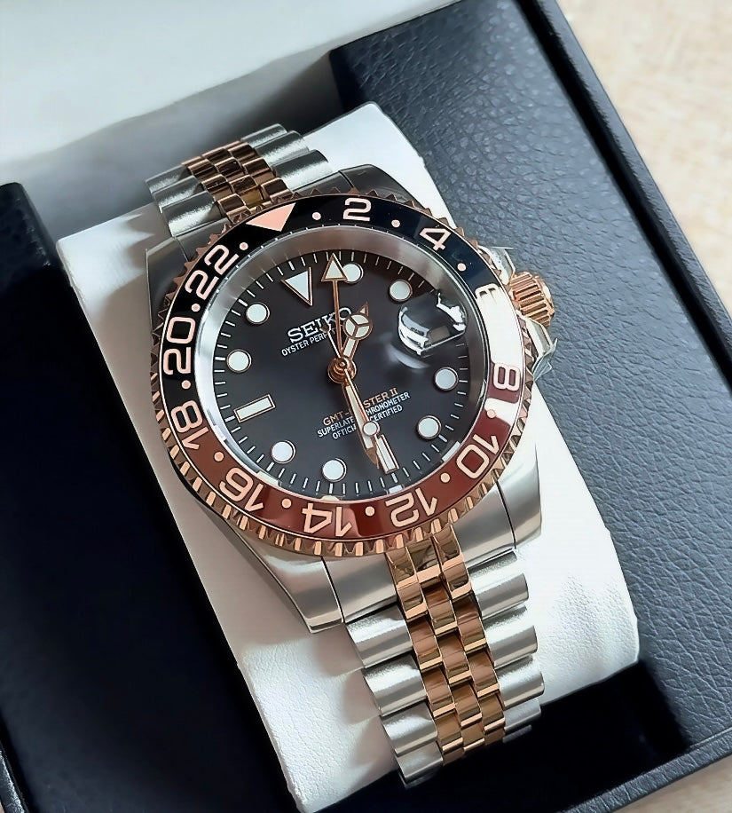 GMT Root Beer Seiko mod