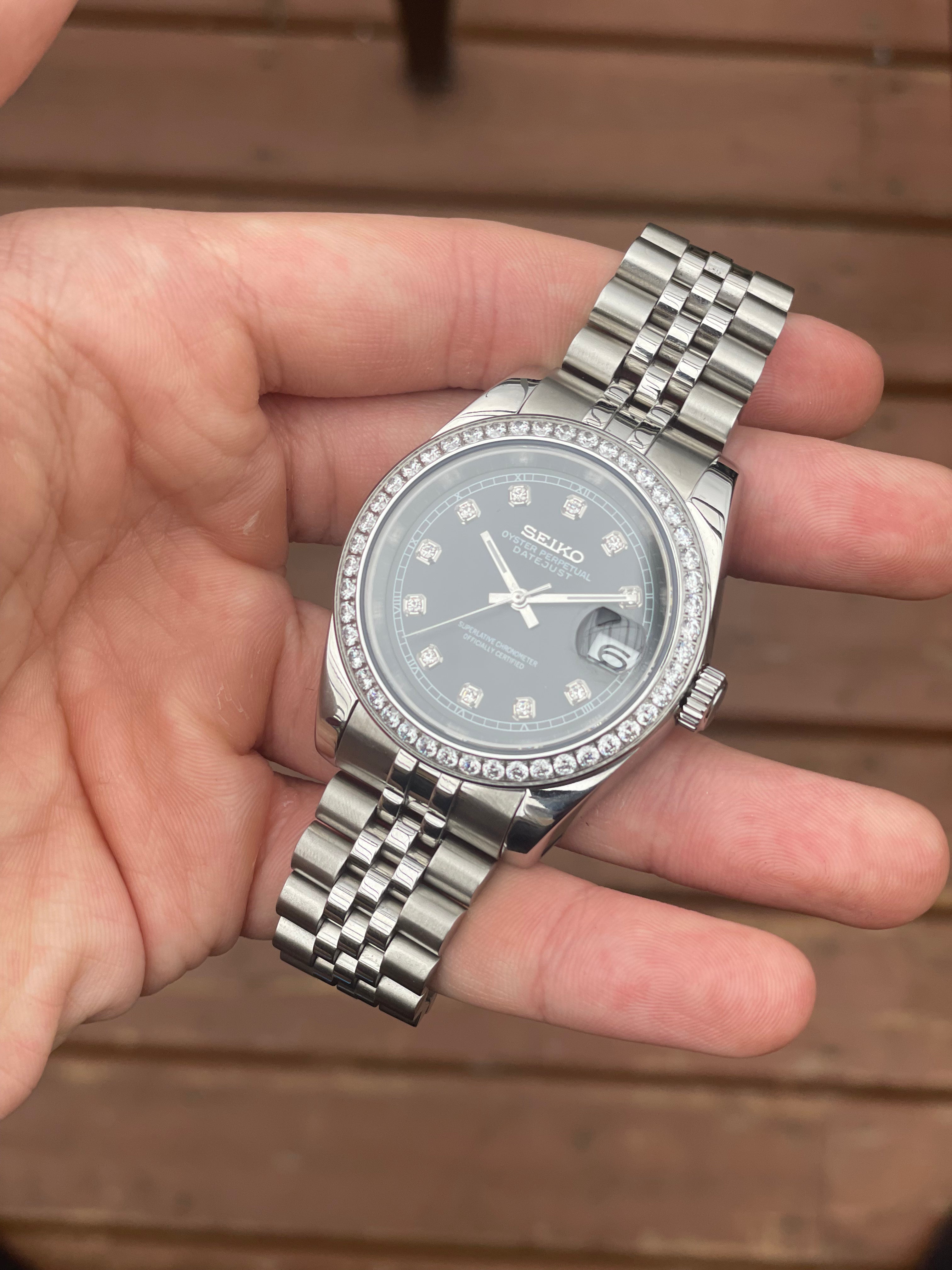 Black ice Datejust Seiko mod