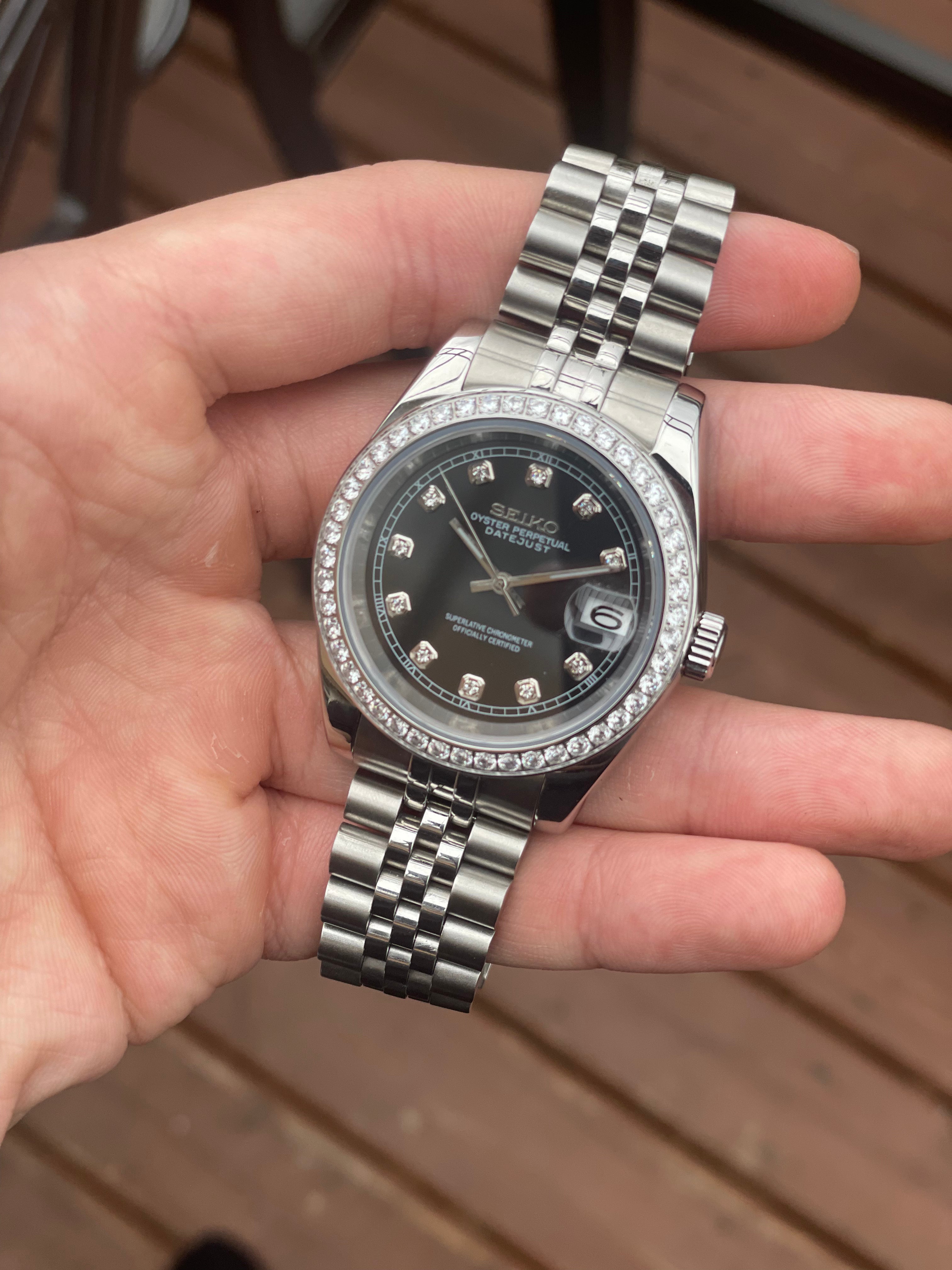 Black ice Datejust Seiko mod