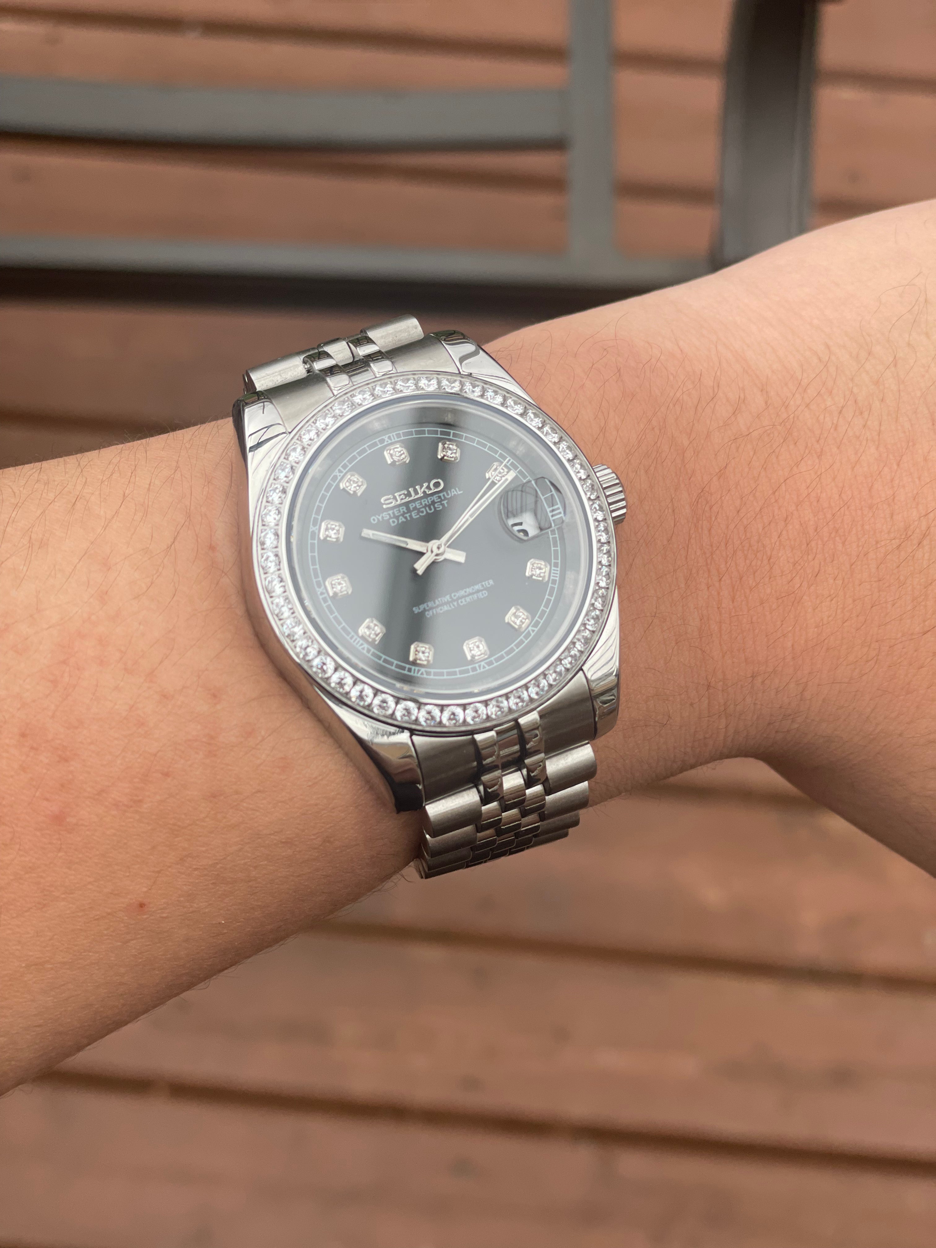 Black ice Datejust Seiko mod