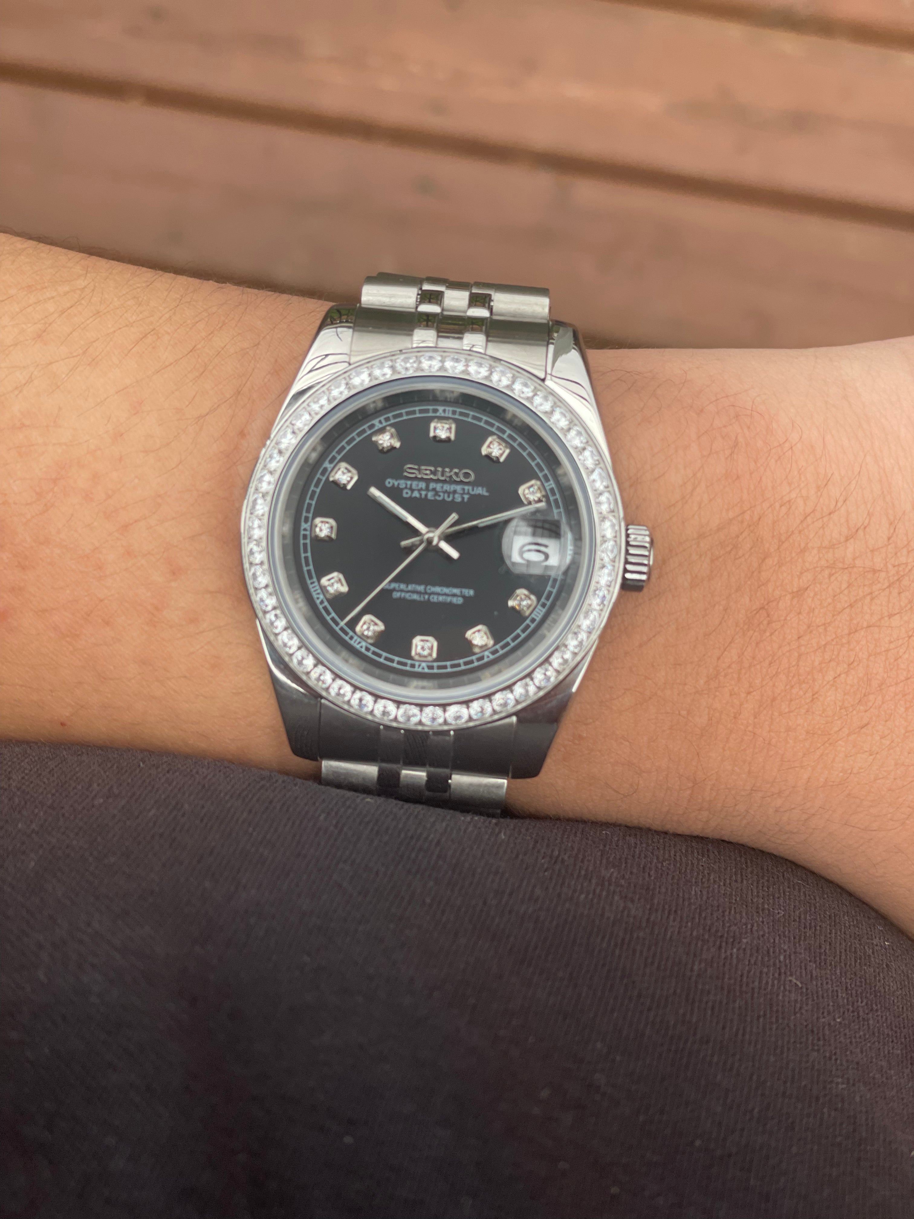 Black ice Datejust Seiko mod