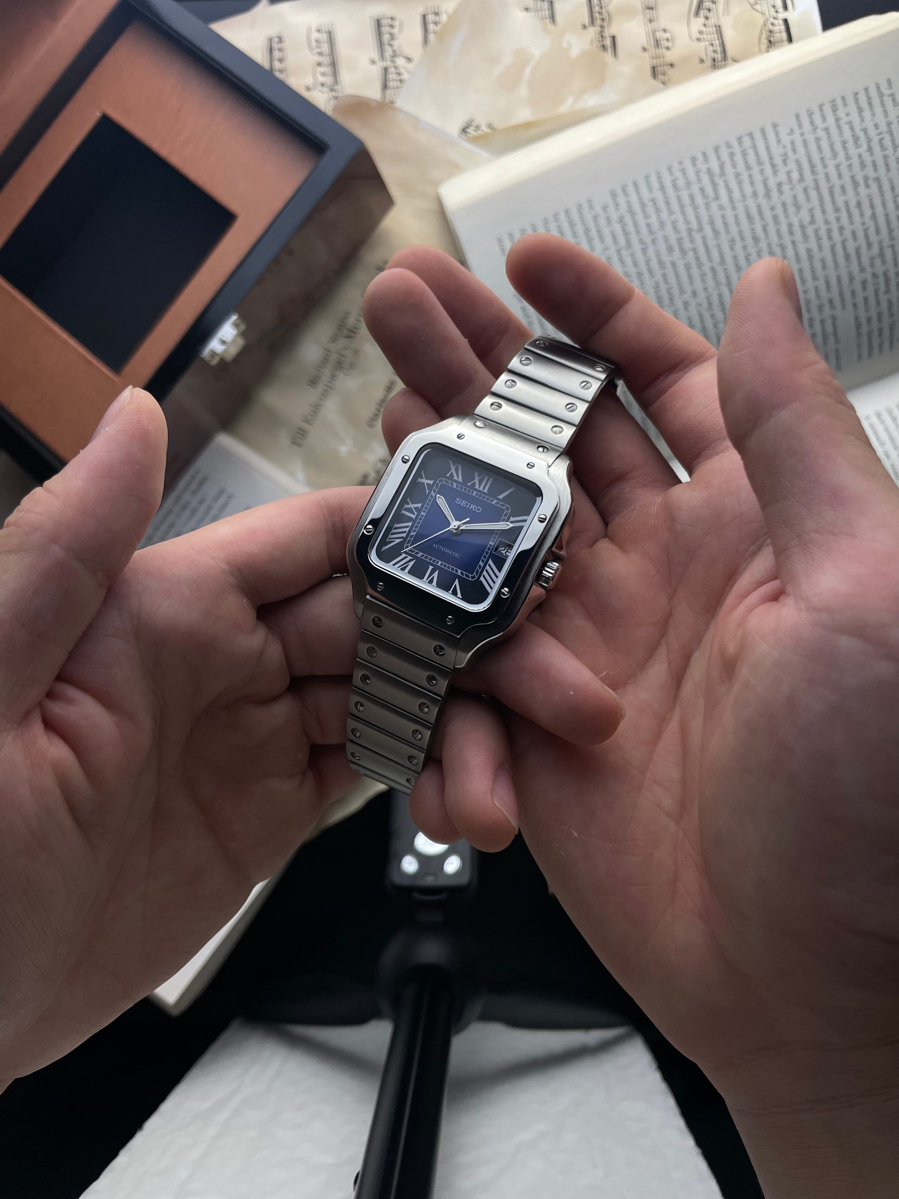 Blue Santos Seiko mod