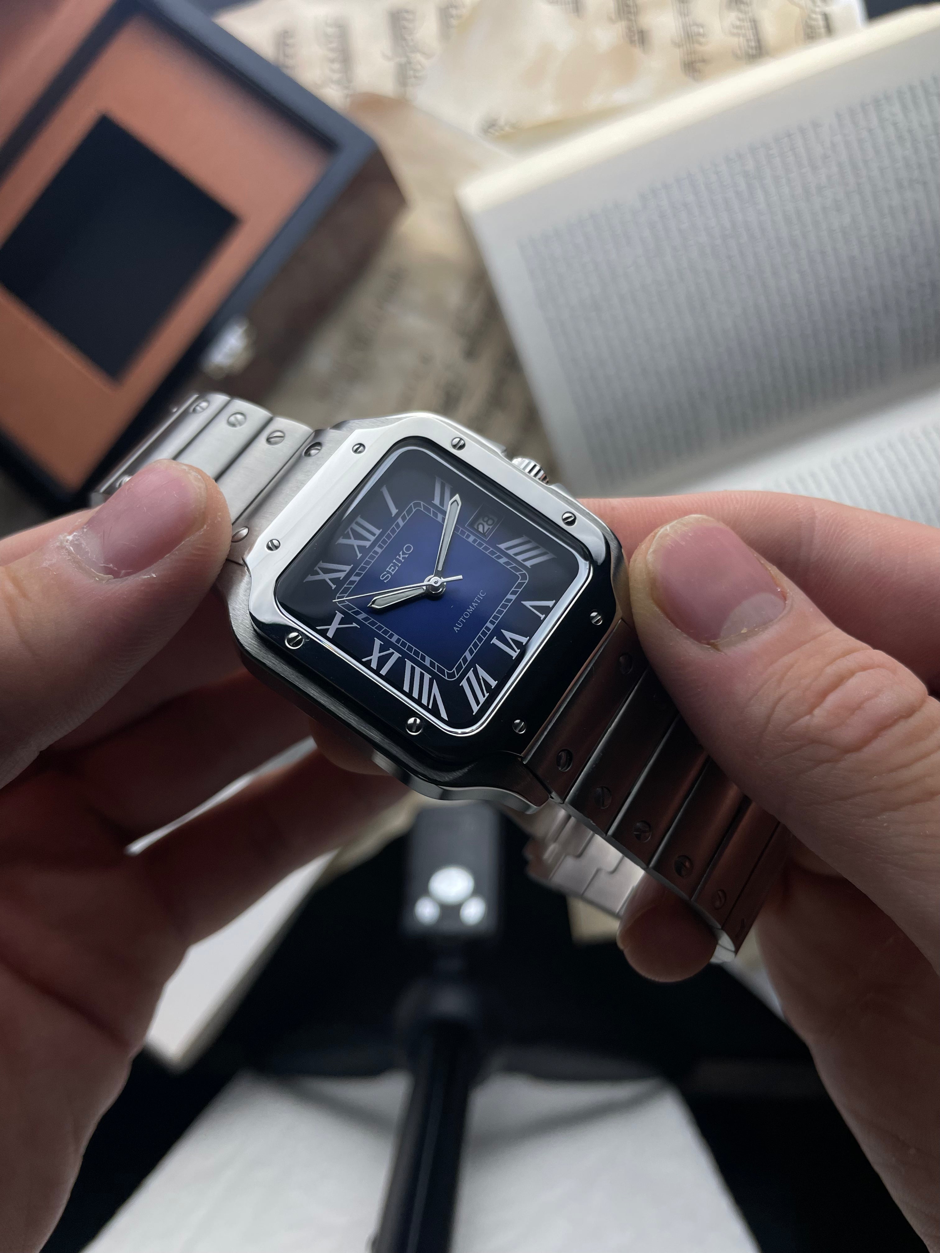 Blue Santos Seiko mod