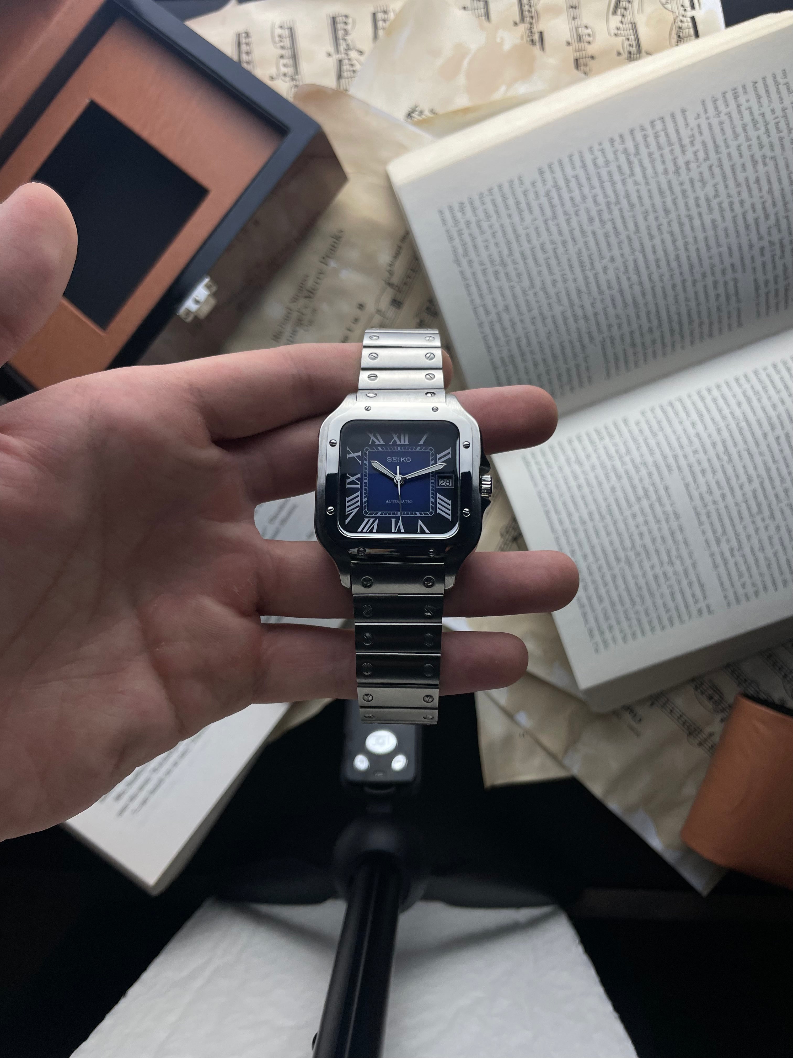 Blue Santos Seiko mod