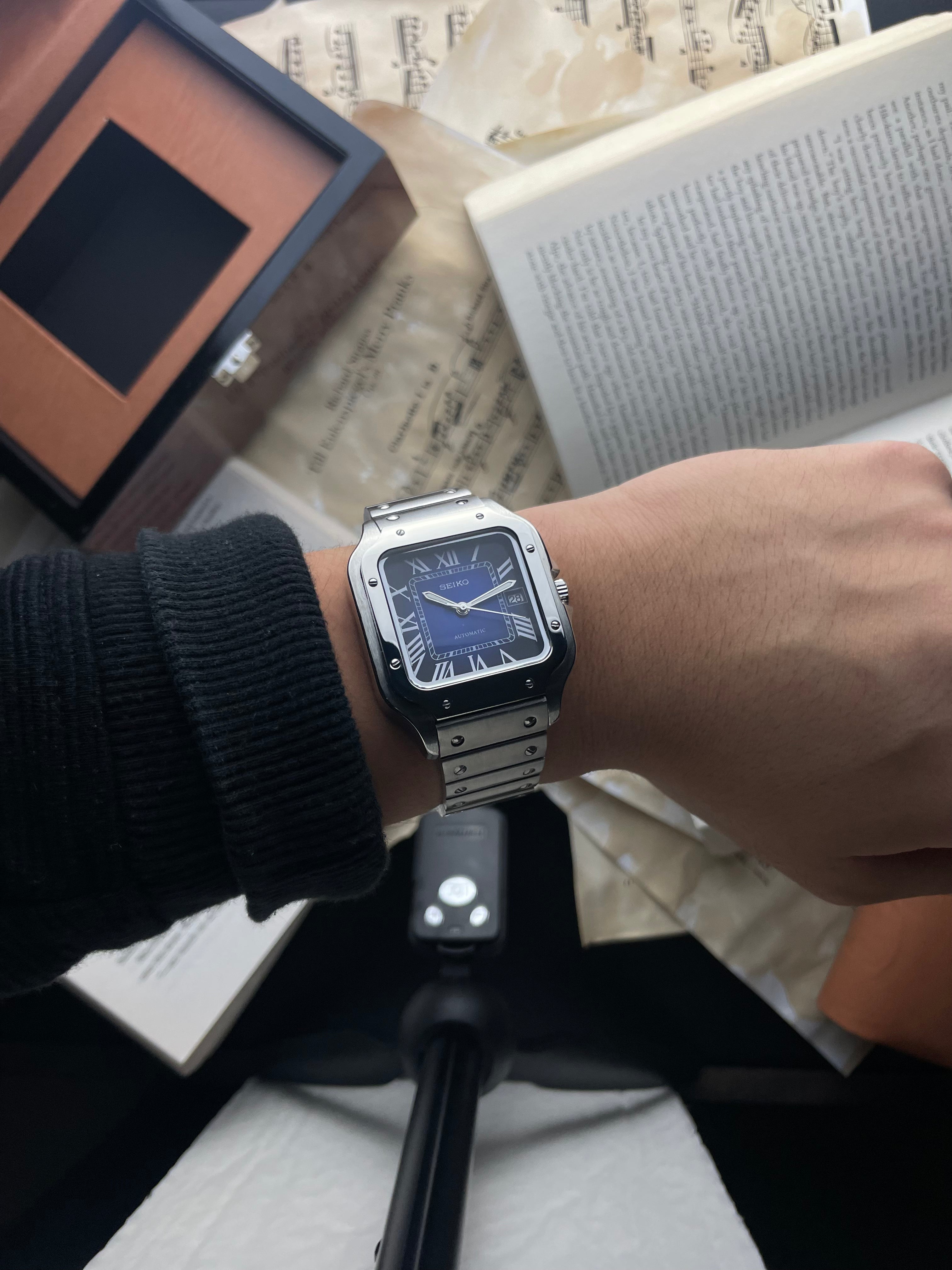 Blue Santos Seiko mod