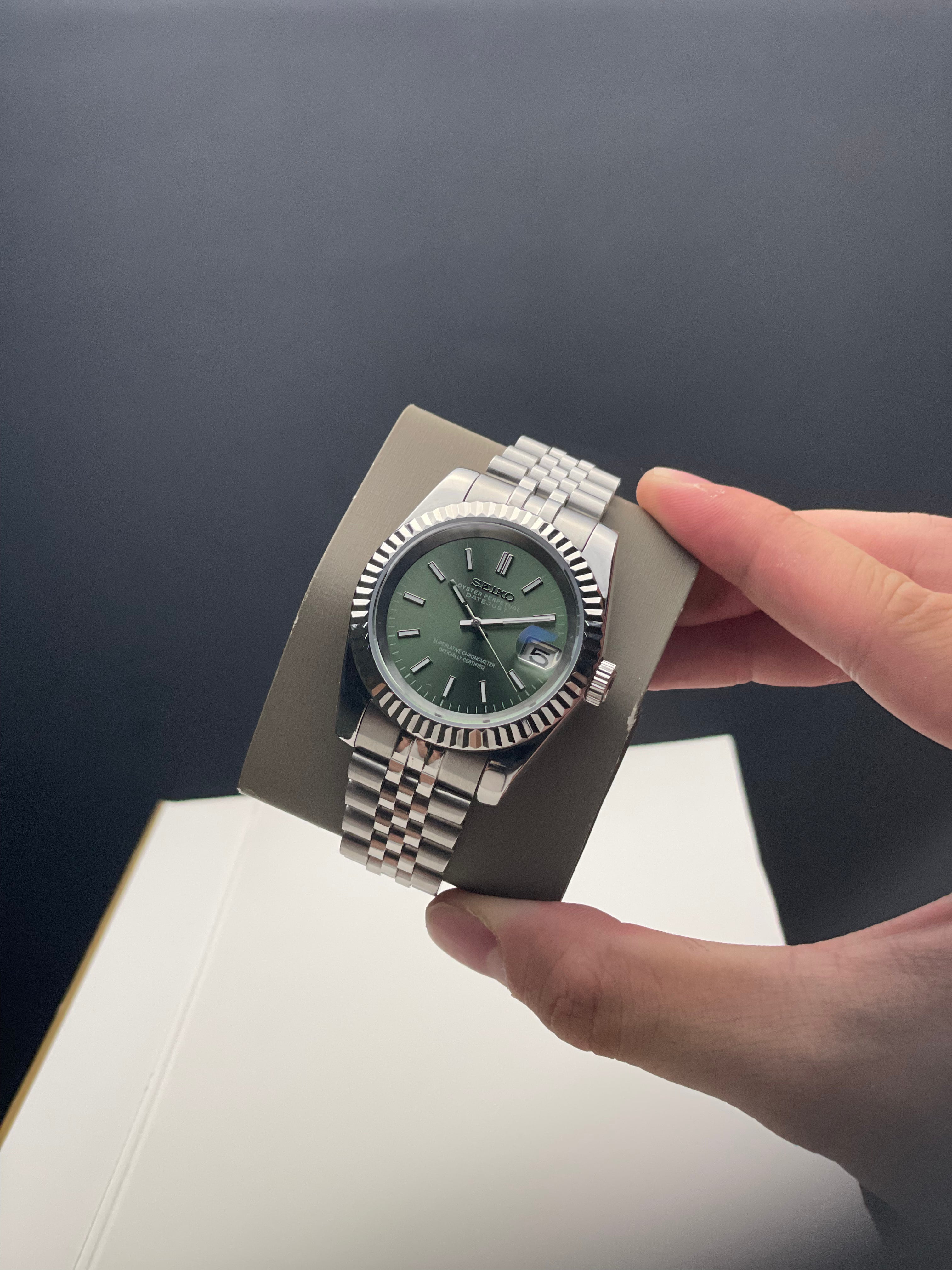 Classic green Datejust Seiko mod