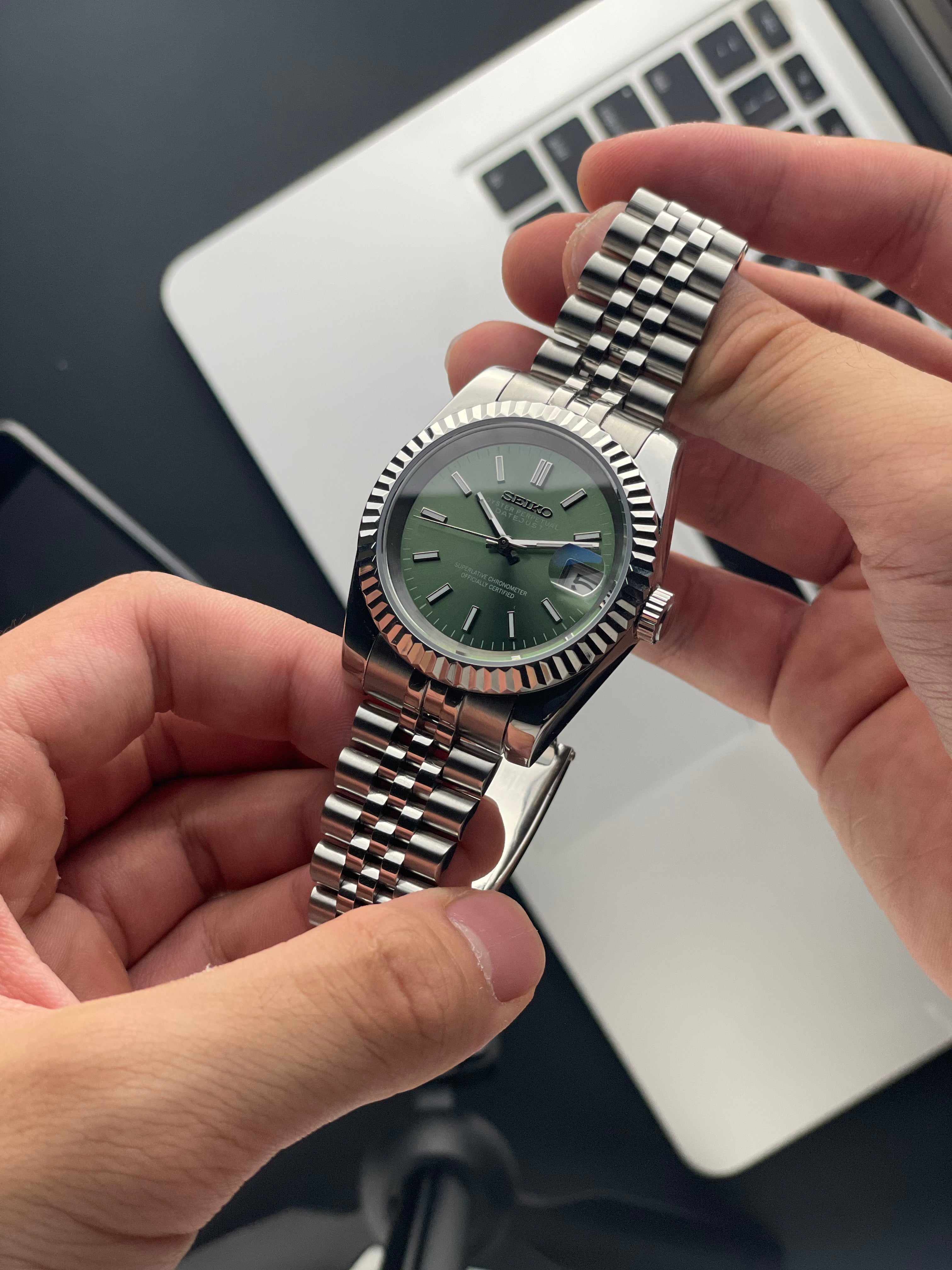 Classic green Datejust Seiko mod