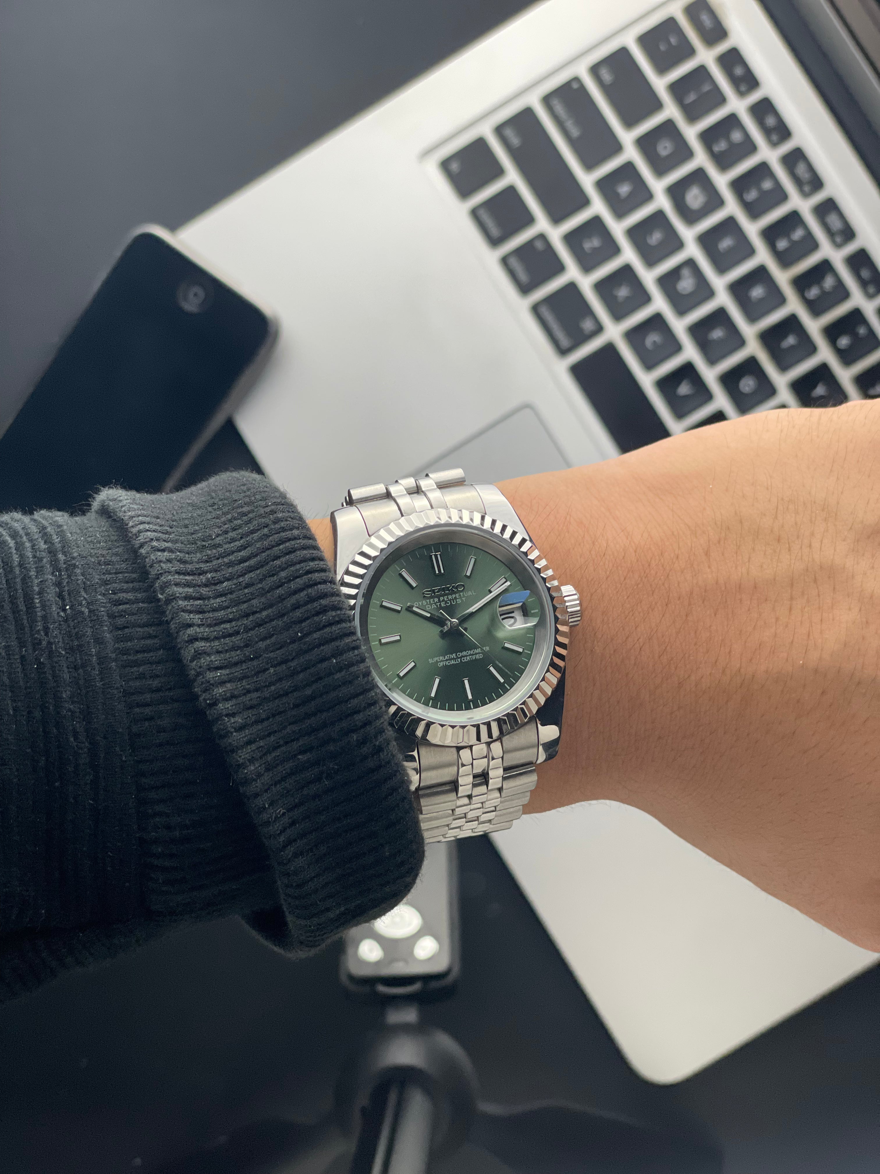 Classic green Datejust Seiko mod