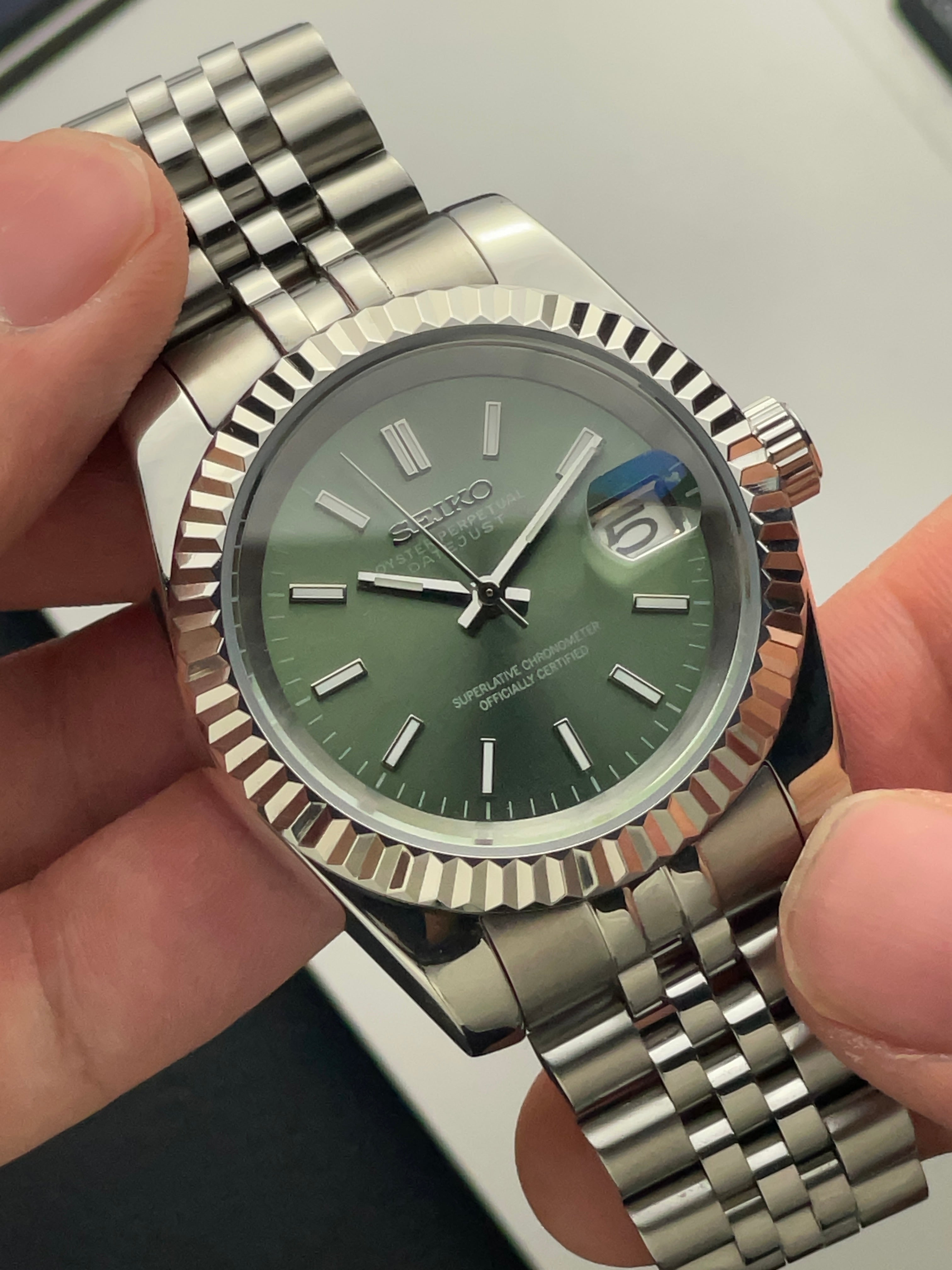 Classic green Datejust Seiko mod
