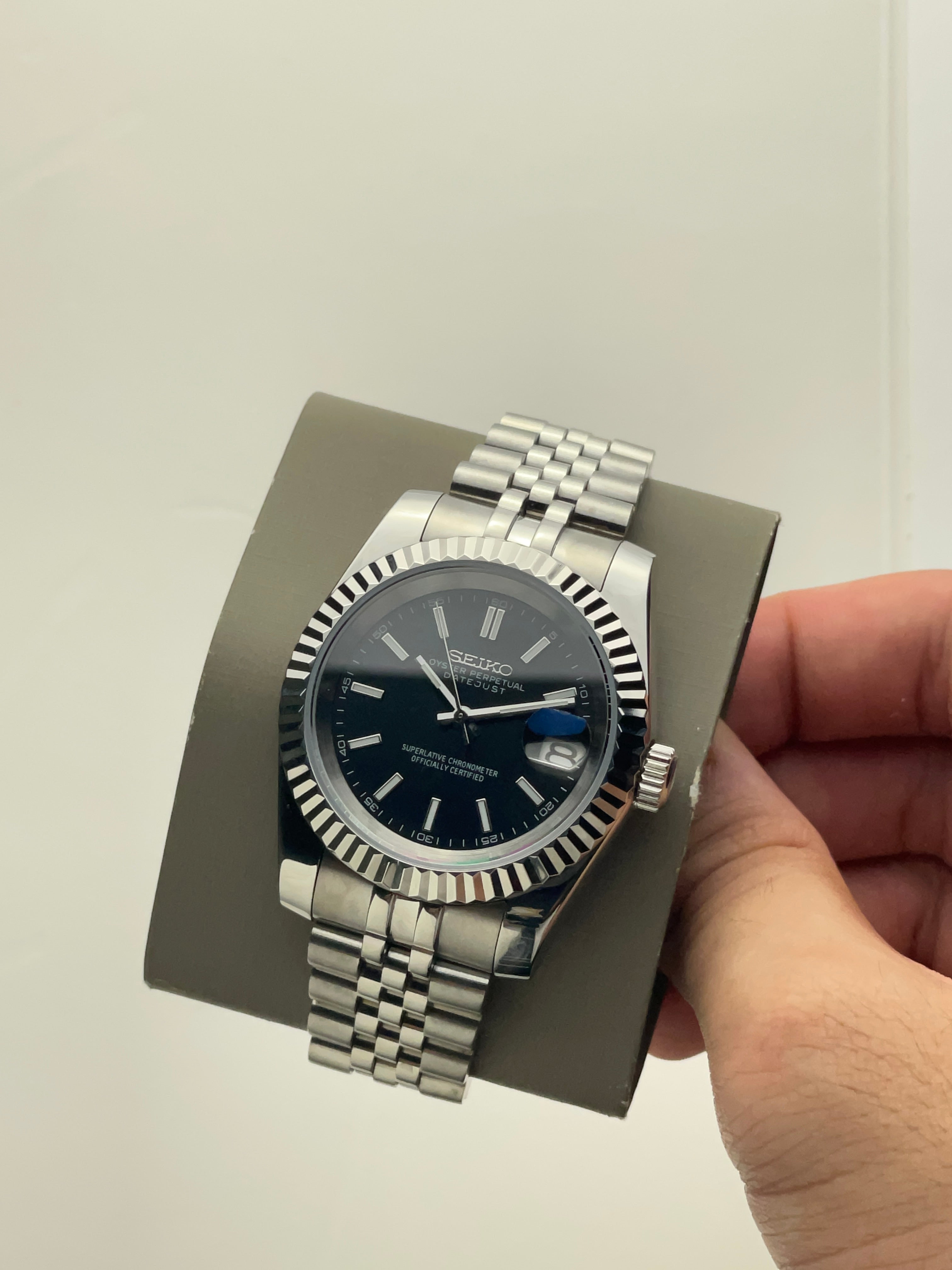 Classic black Datejust Seiko mod