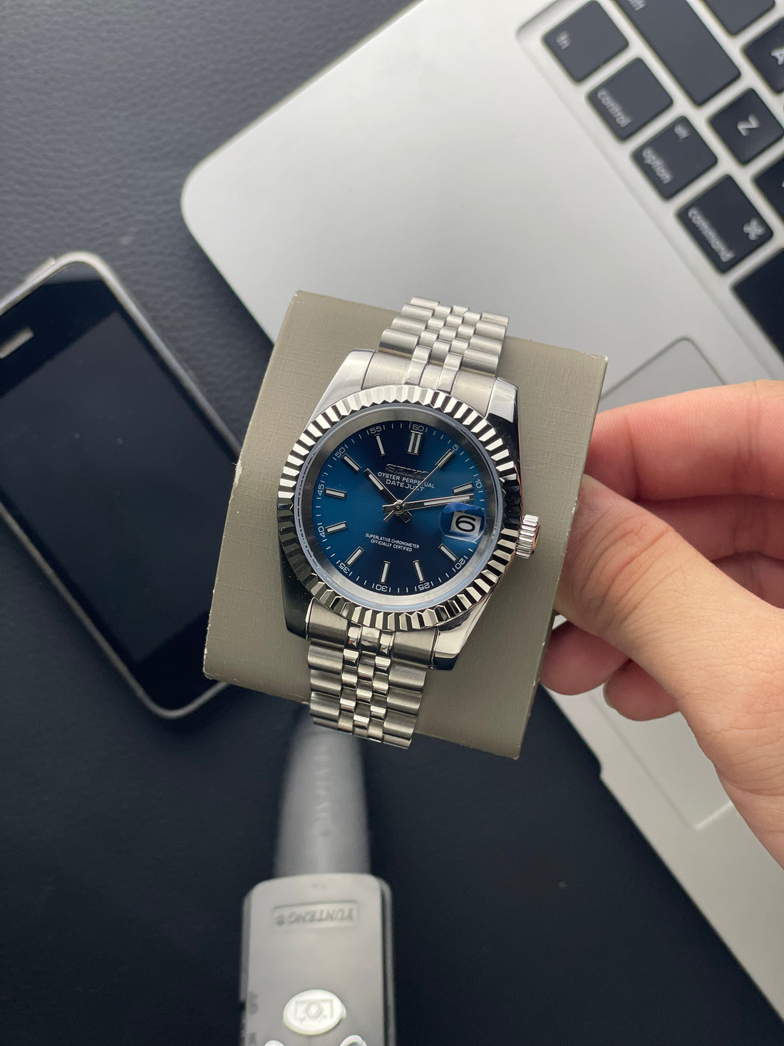 Classic blue Datejust Seiko mod