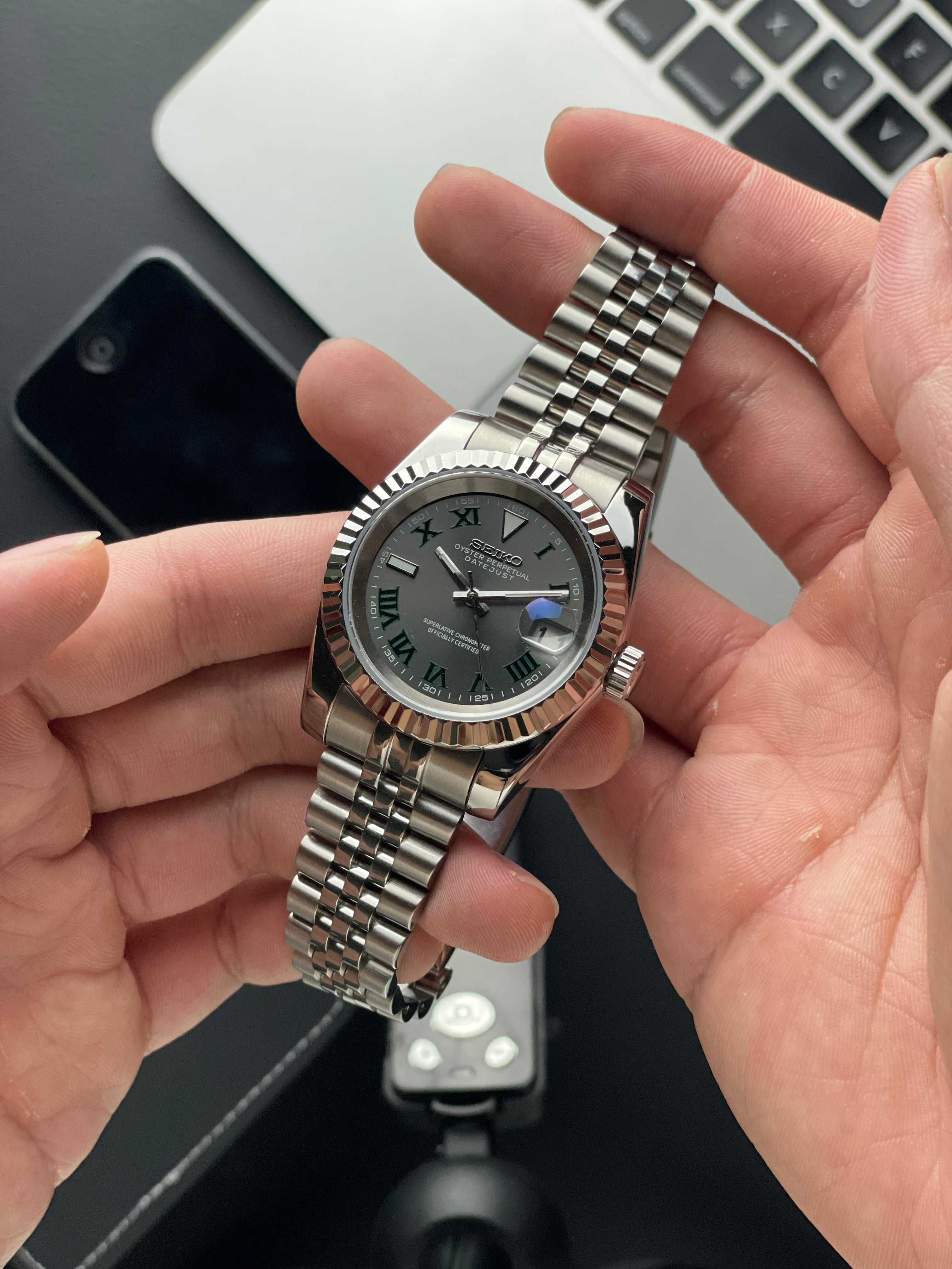 Wimbledon Datejust Seiko mod