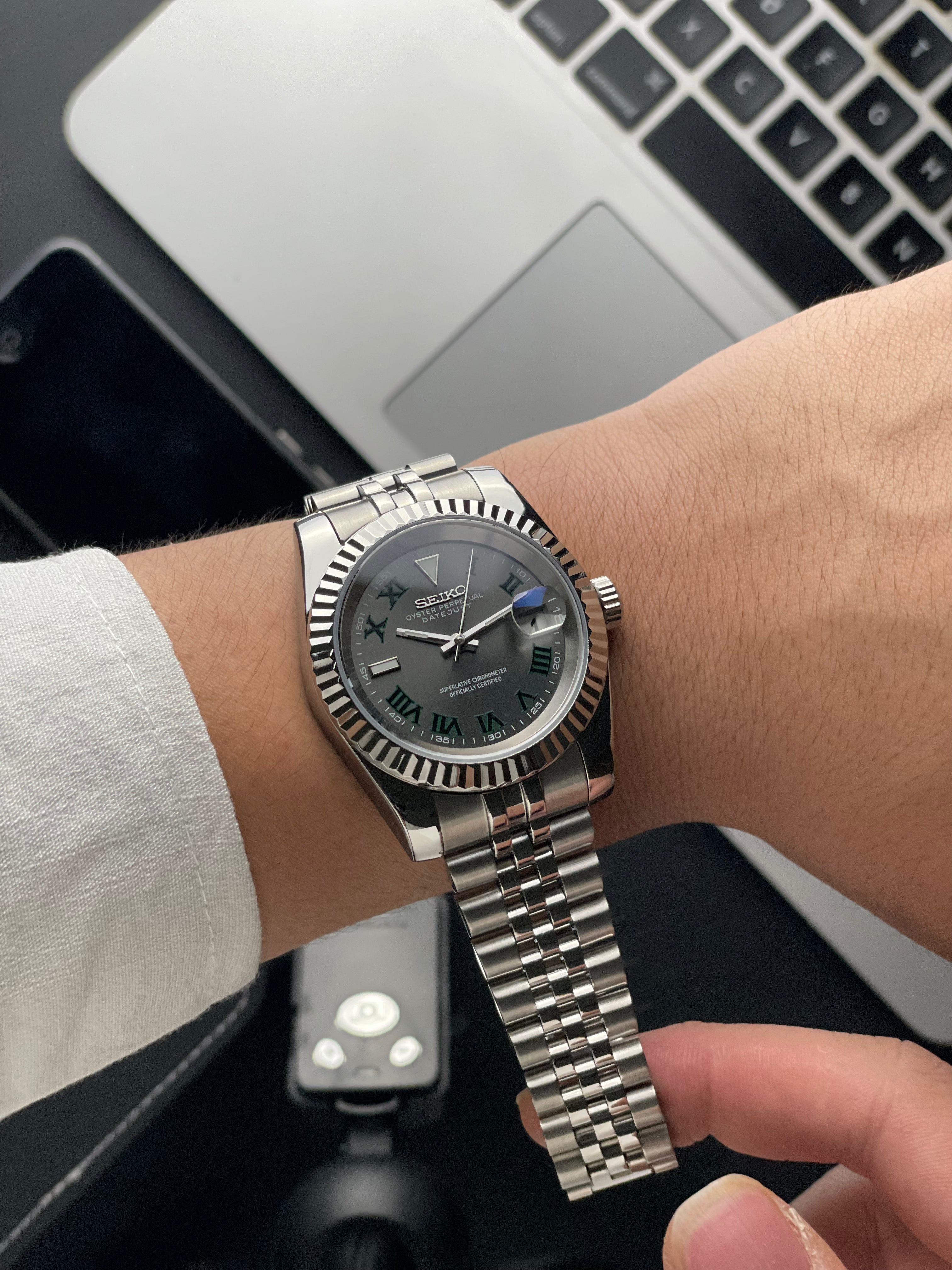 Wimbledon Datejust Seiko mod