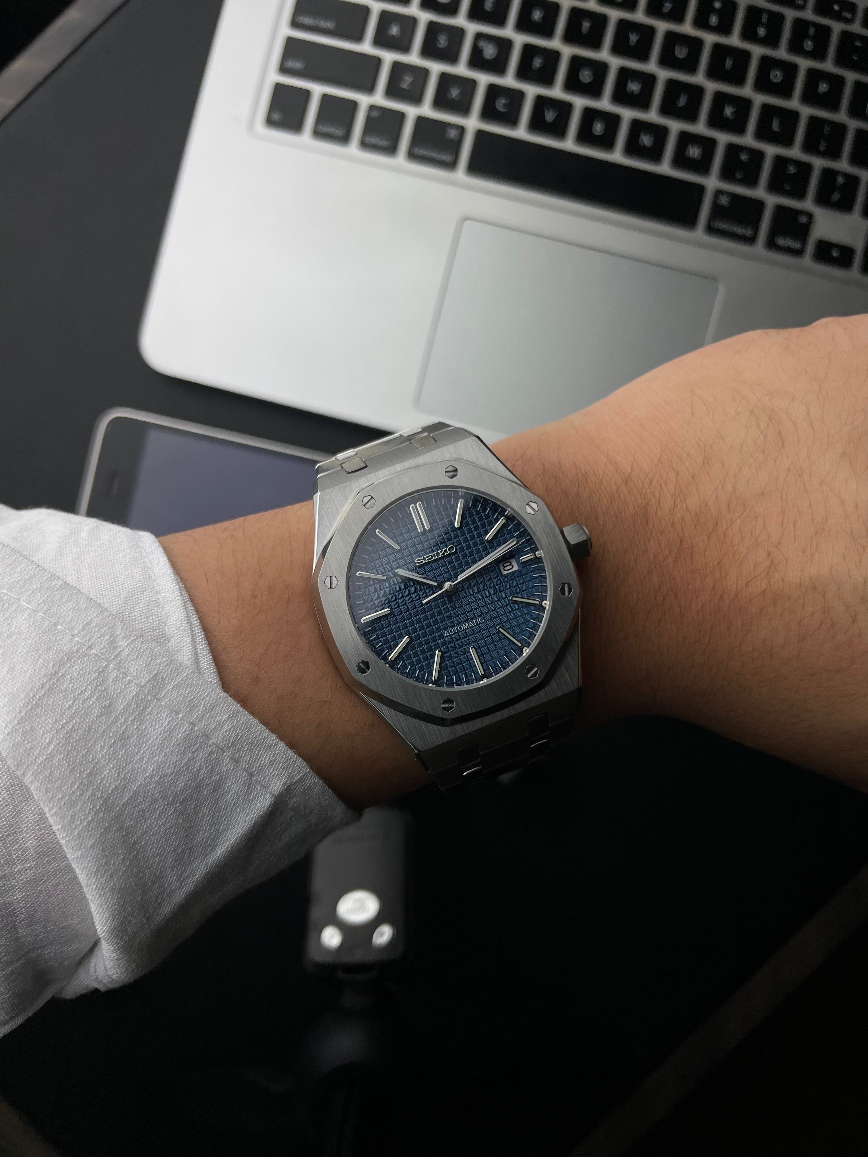 Blue Royal Oak Seiko mod