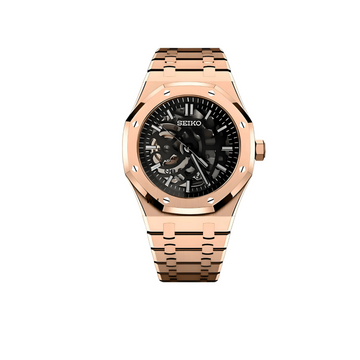 RoseGold Skeleton Royal Oak Seiko mod