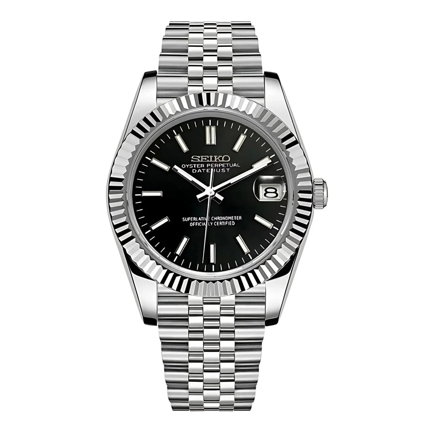 Classic black Datejust Seiko mod