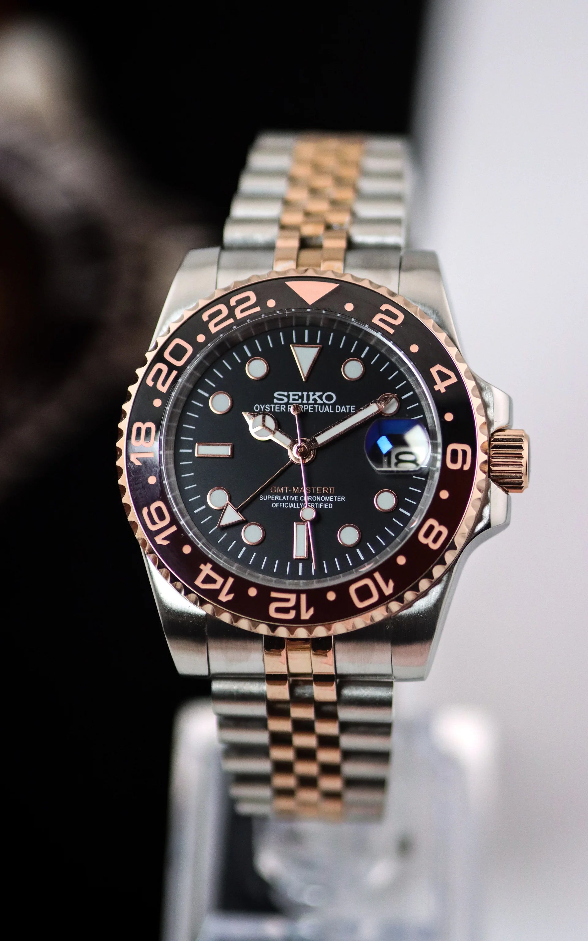 GMT Root Beer Seiko mod