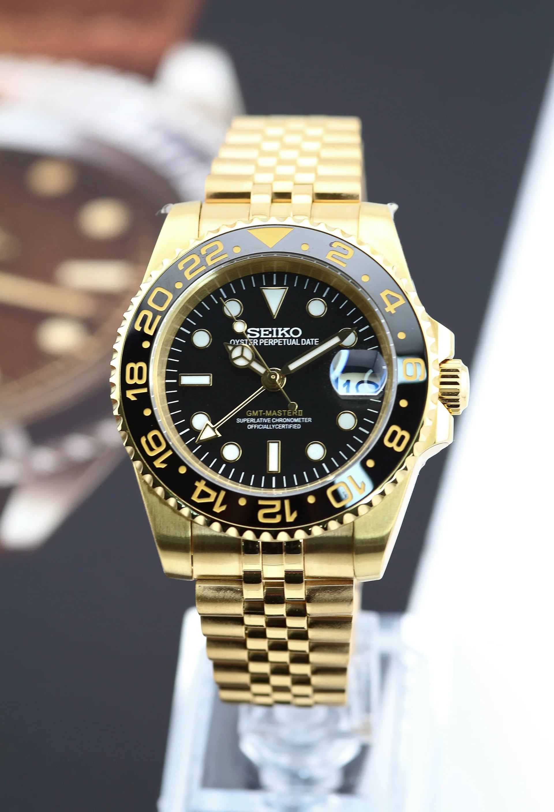 Gold GMT Seiko mod