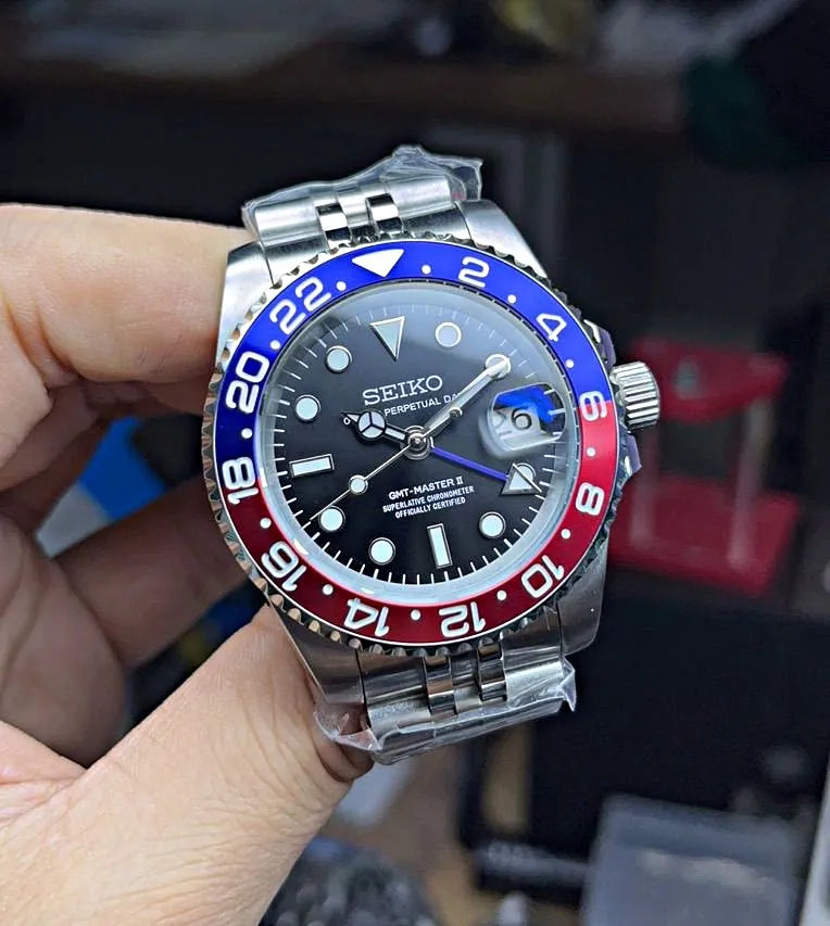 Pepsi GMT Seiko mod