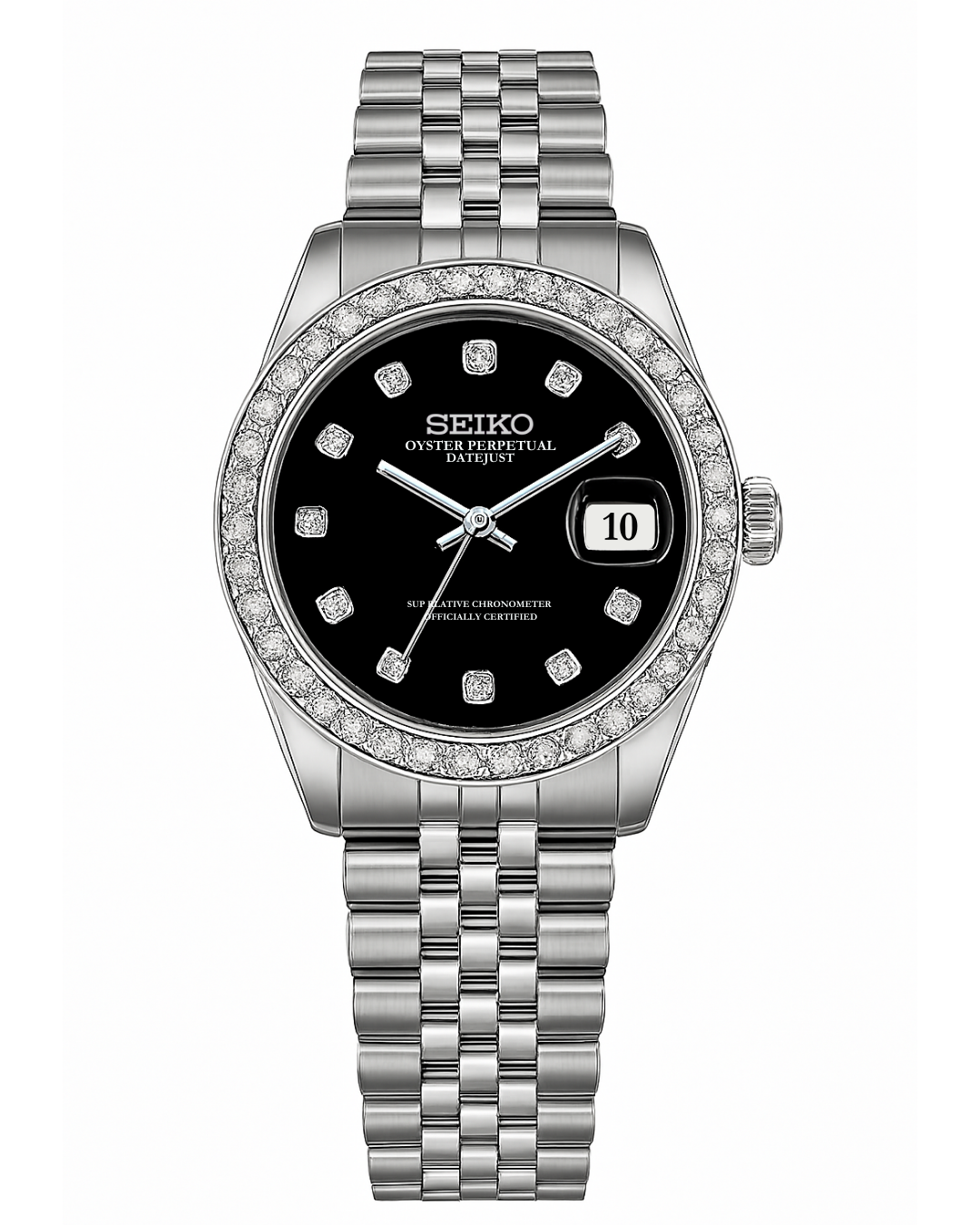 Black ice Datejust Seiko mod