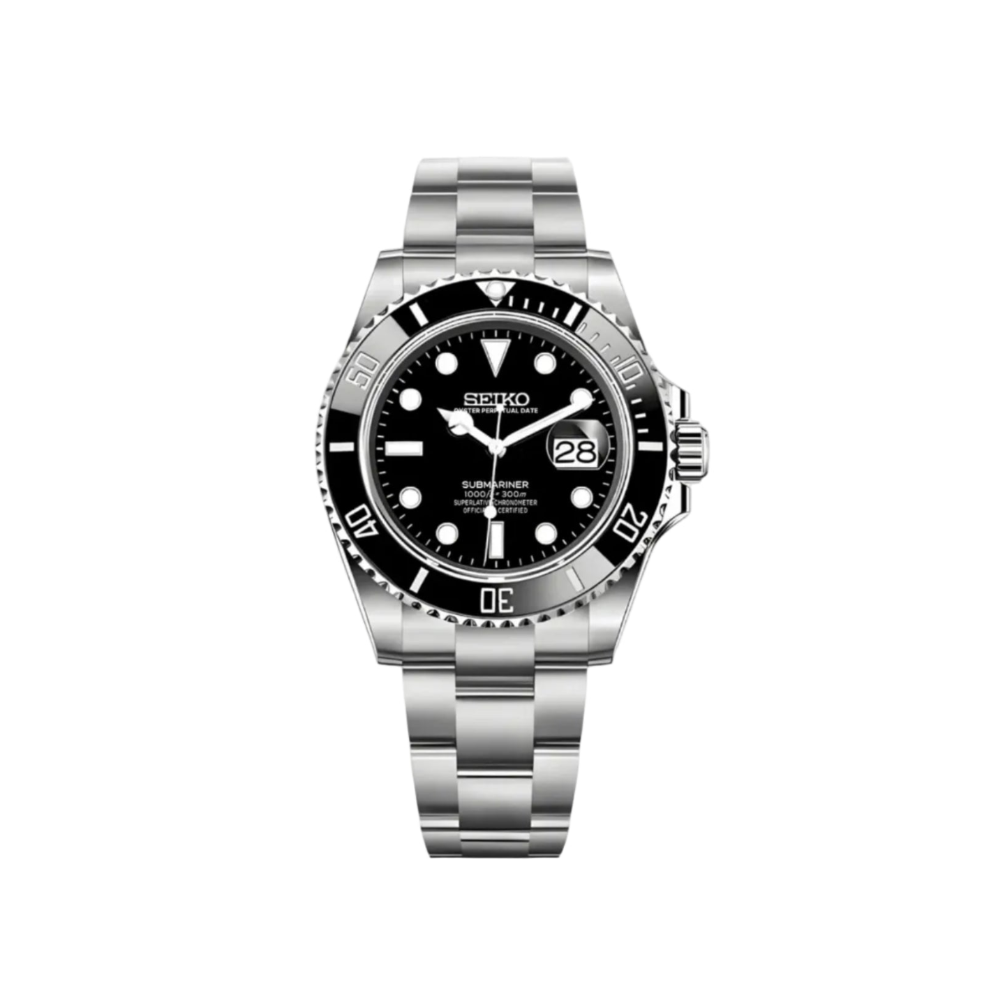 Black Submariner Seiko mod